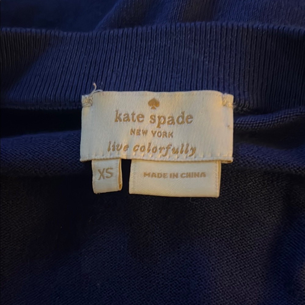 Kate Spade New York Navy Blue Embellished Women's Sweater - Picture 4 of 5